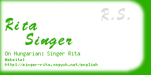 rita singer business card